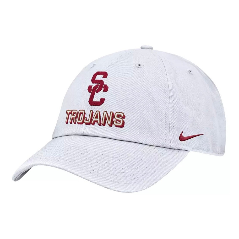 Nike Adult USC Trojans White Game Day Club Adjustable Hat Size L/M New
